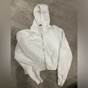 Brandy Melville white cropped hoody
